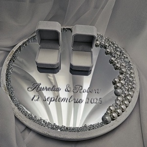 Suport verighete - accesorii nuntă - accesorii de nuntă - suport verighete și perne pentru inele - Artynos.ro