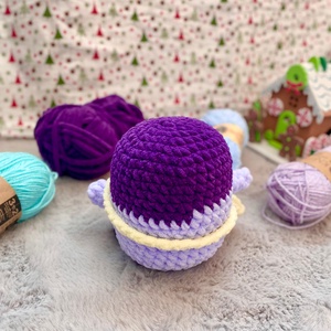 Jucarie crosetata amigurumi pinguin cu poseta 18 cm - jucării și echipamente pentru copii - plușuri - păpușă croșetată, păpușă de pluș - Artynos.ro