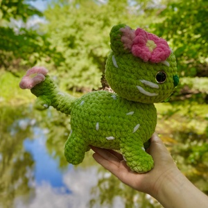 Jucarie crosetata amigurumi pisica cactus 23x27 cm handmade - jucării și echipamente pentru copii - plușuri - păpușă croșetată, păpușă de pluș - Artynos.ro