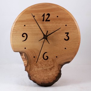 Ceas de perete din lemn, ceas rustic din lemn,  - casă & stil de viață - decorațiuni de casă - decorațiuni de pereți - ceasuri de perete - Artynos.ro