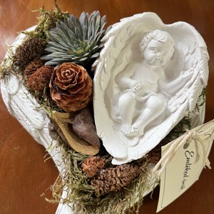 Concrete Heart Grave Ornament- Memoria ta este eternă -  - Artynos.ro
