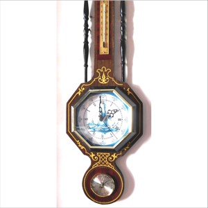 Ceas de perete și barometru antic frumos, înalt de 74 cm - casă & stil de viață - decorațiuni de casă - decorațiuni de pereți - ceasuri de perete - Artynos.ro