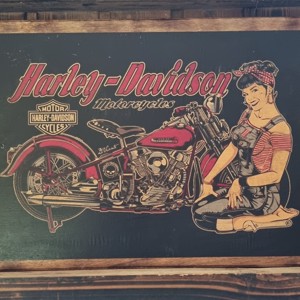 Harley Davidson imagine din lemn, Casa & Stil de viata, Accesorii pentru decorat casa, Picturi murale, Arta de perete din lemn, , ARTYNOS