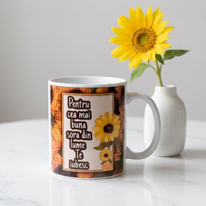 Set pentru Sora format din cana,magnet foto,breloc si tablou  - accesorii nuntă - amintiri și cadouri de nuntă - cadou nuntă - cutie de bani - Artynos.ro