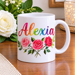Cană  personalizată cu nume Alexia+breloc foto gratuit  - casă & stil de viață - echipamente de bucătărie - accesorii de servire - căni - Artynos.ro