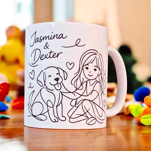 Cana pentru iubitoriide catei+1breloc gratuit la comanda, Casa & Stil de viata, Echipamente de bucatarie, Accesorii de servire, Cani, Fotografie, grafica, desen, ilustratie, 😍Bucura-te de fiecare pauza de cafea sau ceai cu o cana creata special pentru tine sau cei dragi! A..., ARTYNOS