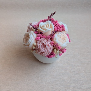 Buchet din ceară naturală de soia  - casă & stil de viață - accesorii pentru decorat casa - suport de flori - buchete de flori - Artynos.ro