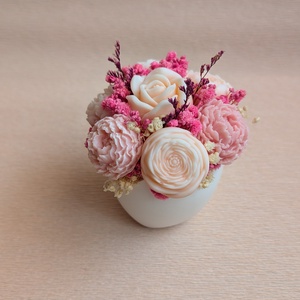 Buchet din ceară naturală de soia  - casă & stil de viață - accesorii pentru decorat casa - suport de flori - buchete de flori - Artynos.ro