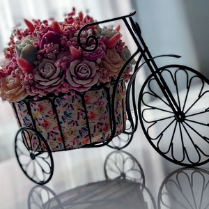 Aranjament floral din ceară naturală de soia  - casă & stil de viață - accesorii pentru decorat casa - suport de flori - suport flori - Artynos.ro