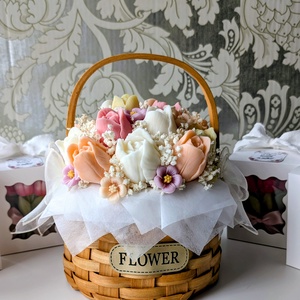 Coș lalele parfumate - casă & stil de viață - decorațiuni de casă - accesorii florale - buchete de flori - Artynos.ro