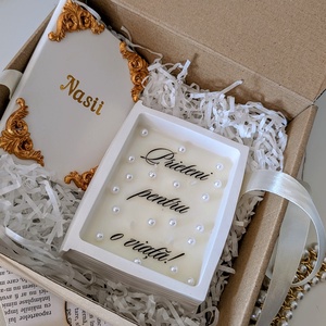 Cadou nași /fini/oameni dragi - accesorii nuntă - amintiri și cadouri de nuntă - cadou nuntă - set de ceremonie - Artynos.ro