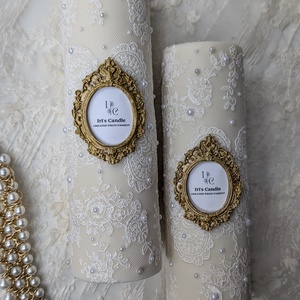 Lumânări cununie - accesorii nuntă - materiale decor pentru nuntă - lumânări de nuntă și suport lumânări - Artynos.ro