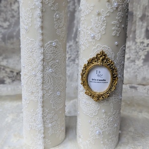 Lumânări cununie - accesorii nuntă - materiale decor pentru nuntă - lumânări de nuntă și suport lumânări - Artynos.ro