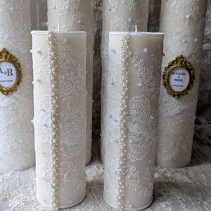 Lumânări cununie - accesorii nuntă - materiale decor pentru nuntă - lumânări de nuntă și suport lumânări - Artynos.ro