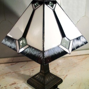 Art nuovo lampa tifany; Negru pe alb -  - Artynos.ro