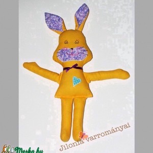 galben-violet iepuras fata iepure textile figurina - Artynos.ro