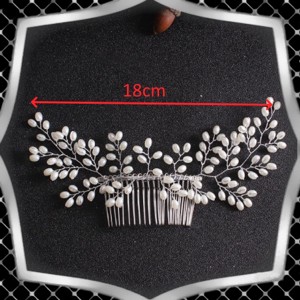 Bijuterii, ornamente pentru păr, catarame pentru păr: nuntă, mireasă, ornament casual pentru păr ES-H-FÉ21e 18cm -  - Artynos.ro