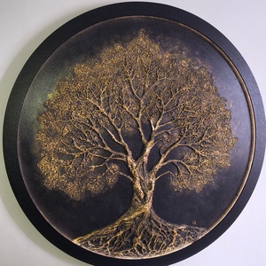 Tablou Arborele Vieții � handmade � decor perete � artă modernă � 92cm - casă & stil de viață - lămpi și corpuri de iluminat - tablouri cu leduri - Artynos.ro