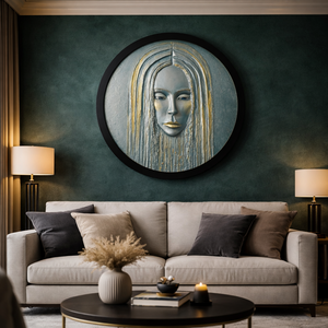 Tablou artistic Tacerea Aurului � lucrare originala handmade � 102 cm - Artynos.ro