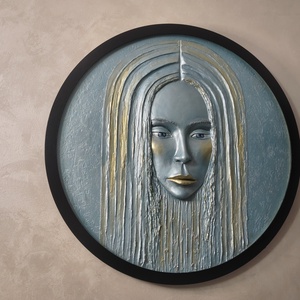 Tablou artistic Tăcerea Aurului � lucrare originală handmade � 102 cm - casă & stil de viață - lămpi și corpuri de iluminat - tablouri cu leduri - Artynos.ro