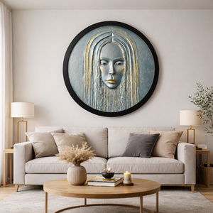 Tablou artistic Tăcerea Aurului � lucrare originală handmade � 102 cm - casă & stil de viață - lămpi și corpuri de iluminat - tablouri cu leduri - Artynos.ro