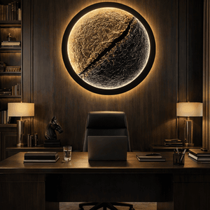 Tablou decorativ Luna LED 111 cm � handmade �  artă modernă - casă & stil de viață - lămpi și corpuri de iluminat - tablouri cu leduri - Artynos.ro