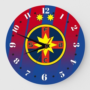 Ceas de perete fotbal FCSB 2, Casa & Stil de viata, Accesorii pentru decorat casa, Decoratiuni de pereti, decoratiuni suspendate, Ceasuri de perete, Fotografie, grafica, desen, ilustratie, Altele, ARTYNOS