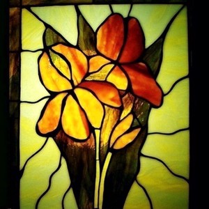 Femei petale iluminate tiffany arta de perete -  - Artynos.ro
