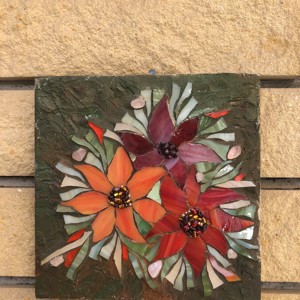 Imagine mozaic cu flori de toamnă - arte vizuale și accesorii  - Artynos.ro