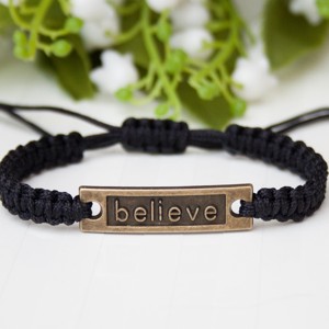 Bratara impletita - Believe negru, , , ARTYNOS