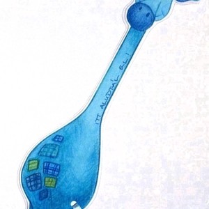 Semn de carte girafă albastră -  - Artynos.ro