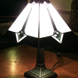 Art nuovo lampa tifany; Negru pe alb -  - Artynos.ro