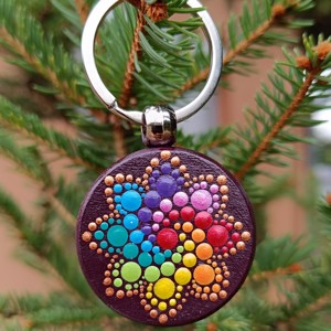 Chakra culori punctate migdale pește breloc -  - Artynos.ro