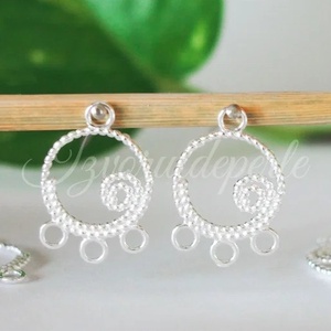 Baza cercei, argint 925 si cubic zirconia (1per), Accessorii si unelte, Accesorii pentru bijuterii, , ARTYNOS