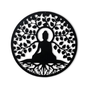 Buddha Fali dekoráció, Casa & Stil de viata, Accesorii pentru decorat casa, Decoratiuni de pereti, decoratiuni suspendate, Autocolante perete, Gravare, pirogravura, ARTYNOS