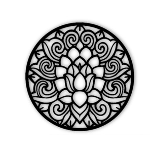 Lótusz mandala fali dekoráció - casă & stil de viață - accesorii pentru decorat casa - decorațiuni de pereți, decorațiuni suspendate - scrisuri pe perete - Artynos.ro