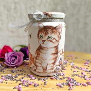 Borcan decorativ pisici, Casă & Stil de viață, Accesorii pentru decorat casa, Suport de flori, Vaze, , ARTYNOS