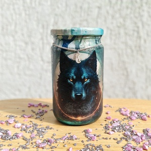 Borcan decorativ lupi - casă & stil de viață - accesorii pentru decorat casa - suport de flori - vaze - Artynos.ro