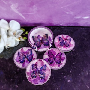 Suport pahar (coaster) - set 4 buc + baza - casă & stil de viață - accesorii pentru echipamente de bucătărie - accesorii de servire - suporturi pahare - Artynos.ro