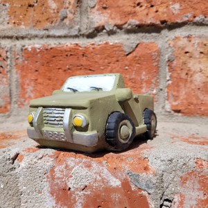 Ghiveci de beton verde cu colorit frumos si pictura unica, , , ARTYNOS