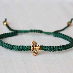 Bratara macramé impletita - Bee green, , , ARTYNOS