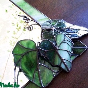 Oglindă de perete cu ambra (sticlă Tiffany verde) - casă & stil de viață - accesorii pentru decorat casa - oglinzi perete, oglinzi decor - Artynos.ro