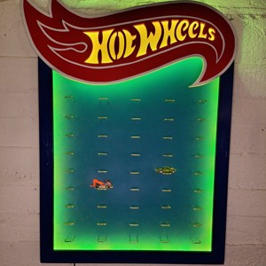 Hot Wheels masini de stocare de perete cu iluminat condus, , , ARTYNOS