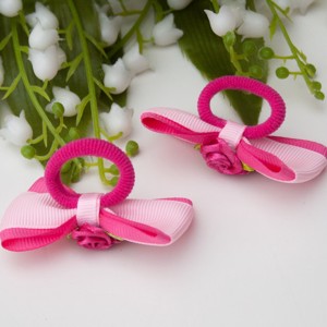 Masnis scrunchie - Flori roz -  - Artynos.ro
