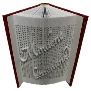 Sculptura de carte cu text unic, Casa & Stil de viata, Accesorii pentru decorat casa, Decoratiuni de masa si decoratiuni pentru rafturi , Sculptura de carte, carte pliata, , ARTYNOS