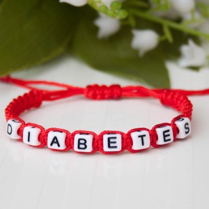 Bratara macramé impletita - Bratara cu informatii despre sanatate - Pentru persoanele cu diabet, , , ARTYNOS