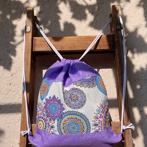 Rucsac cu migdale violet/gymbag - geantă și husă - rucsacuri - genți de gimnastică - Artynos.ro