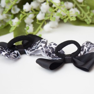 Masnis scrunchie - ornament negru -  - Artynos.ro