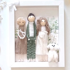 Tablou macramé cu urări pentru părinți pentru nunți, cadou personalizabil cu figuri personalizate - accesorii nuntă - amintiri și cadouri de nuntă - cadou nuntă - Artynos.ro