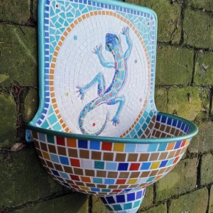 REKREDENC - Design mozaic, fântână de perete veche renovată, fântână - gecko - casă & stil de viață - accesorii pentru casă și grădină - decorațiuni exterioare și de grădină - Artynos.ro